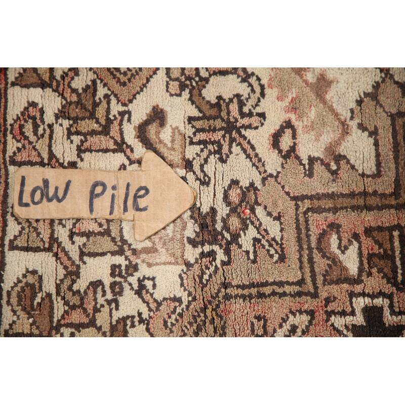Hand Knotted Oriental 100% Wool Carpet Traditional Medallion Pink Heriz Area Rug - 11' 5'' X 8' 4''