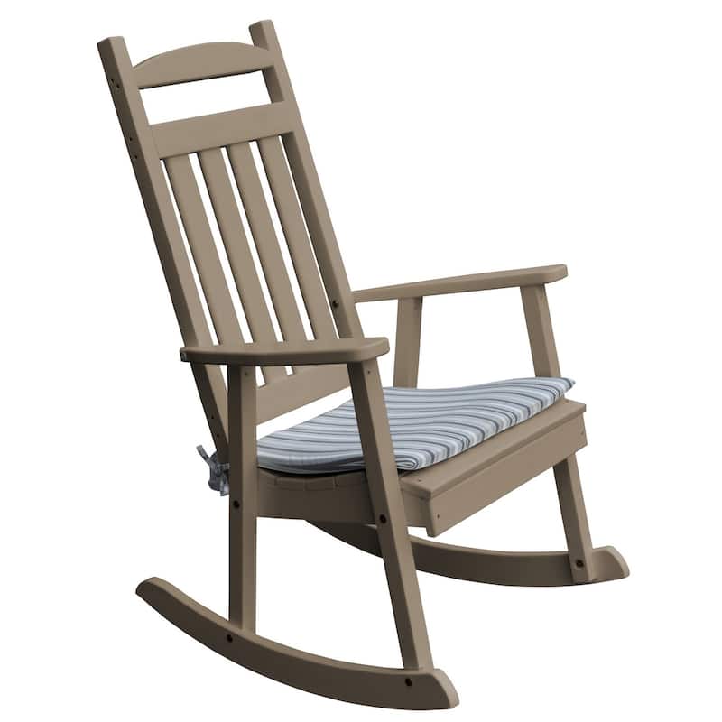 Poly Classic Porch Rocker - Weathered Wood
