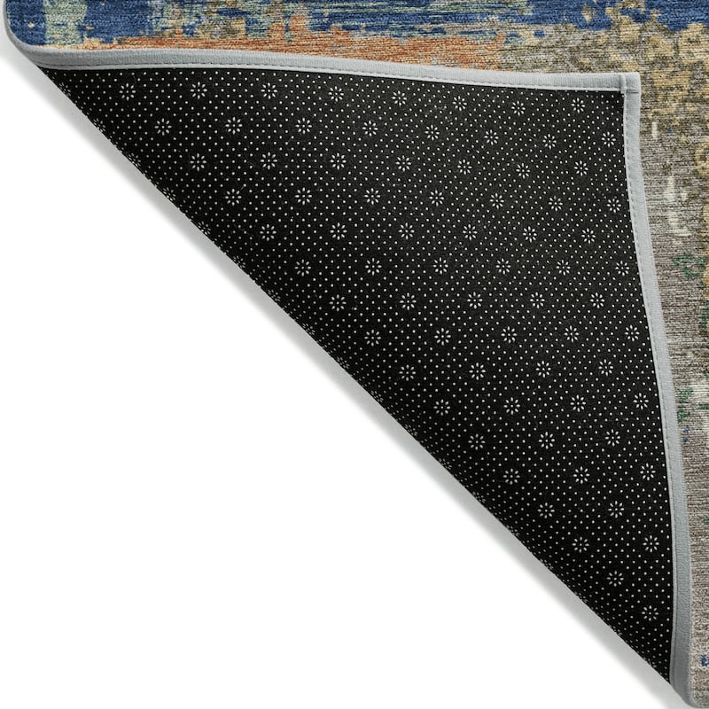 Machine Washable Indoor/Outdoor Casual Contemporary Chantille Rug