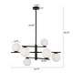preview thumbnail 33 of 31, Modern 6-Light Dimmable Sputnik Bubble Chandelier for Dining Room