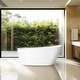preview thumbnail 29 of 30, Lahore Freestanding Acrylic Soaking Bathtub