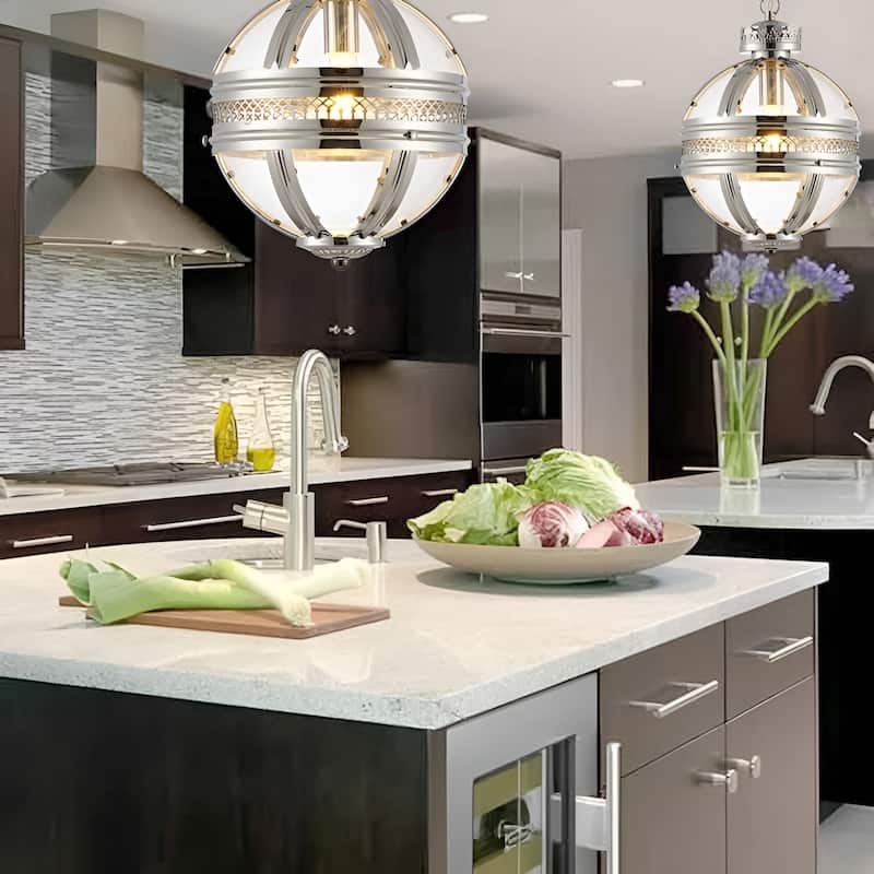 12 Inch Wide Mini Pendant Lamp 19th Century Victorian Style Globe Lantern