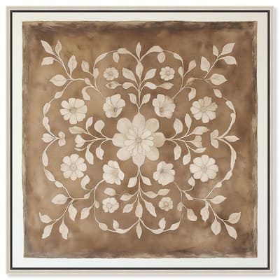 Floral Mandala Canvas by Art Remedy