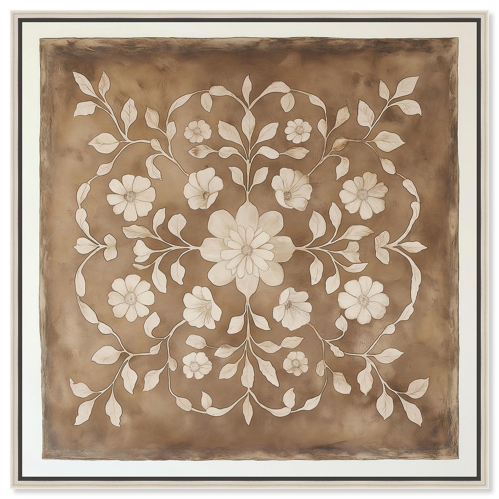 Floral Mandala Canvas by Art Remedy