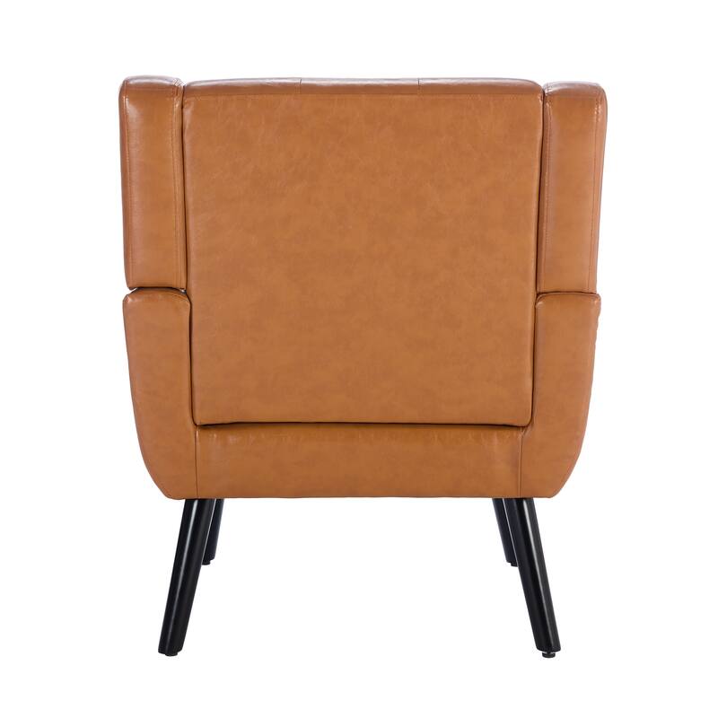 PU Accent Chair with Curved Back