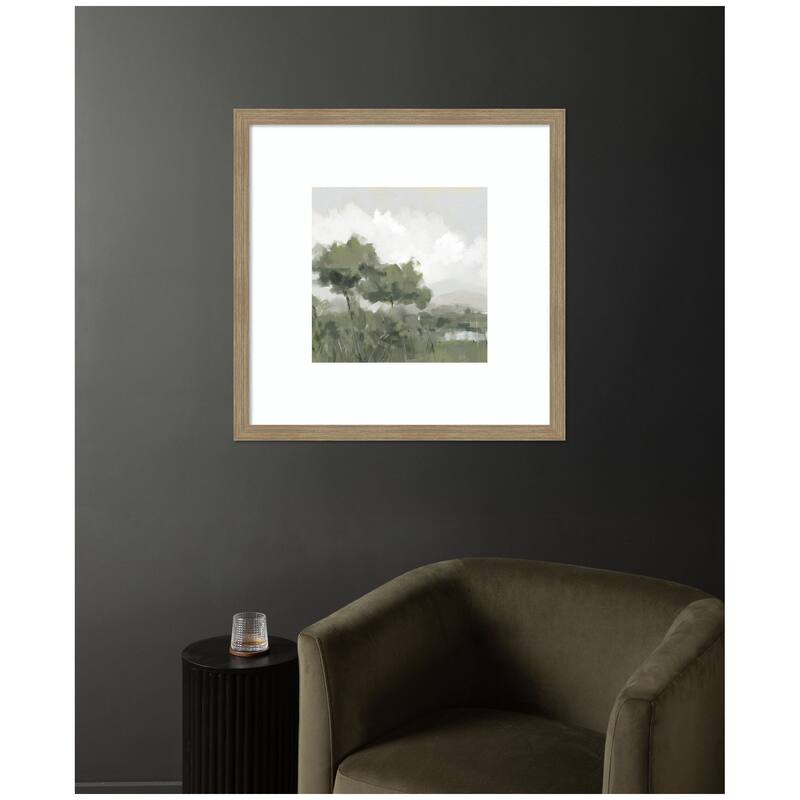Kate and Laurel Shades of Olive No. 1 by Mary Sparrow Framed Wall Art Print