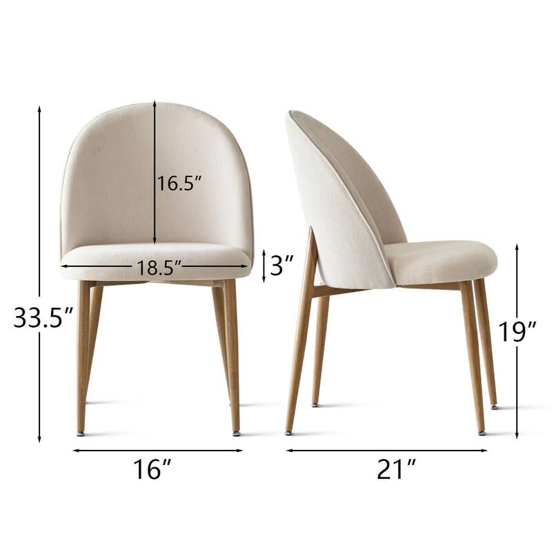 Upholstered Back Chenille Dining Chair (Set of 4)