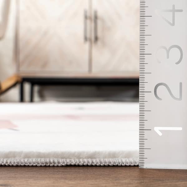 Nuloom Jovie SpinClean Polar Bear Machine Washable Kids Area Rug