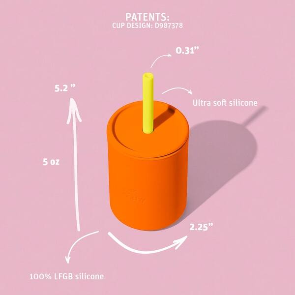 5 oz Small Sippy Cup and Straw Silicone