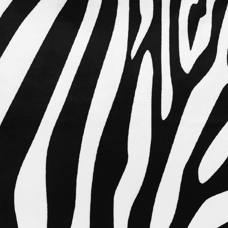 Handwoven Zebra Printed Square Throw Pillow - 18" - Black and White