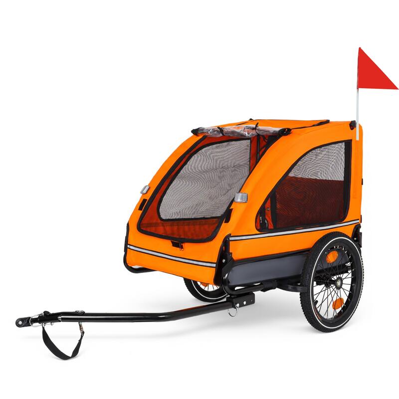 Pet Bike Trailer Dog Cart for Bicycle,Suitable for Small and Medium Pets, Easy Folding Cart Frame, Non-Slip Floor