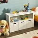 preview thumbnail 2 of 5, Costway Kid Toy Storage Cabinet 3 Drawer Chest w/Wheels Large Storage - See Details