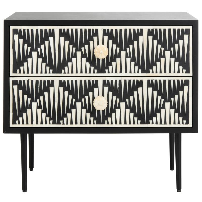 SAFAVIEH Couture Trajanka Bone Inlay Nightstand