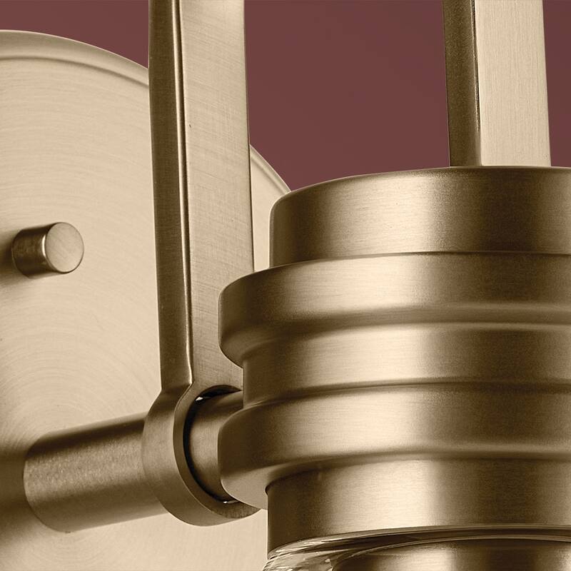 Kichler Lighting Farum 9.5" 1-Light Wall Sconce with Clear Glass in Champagne Bronze
