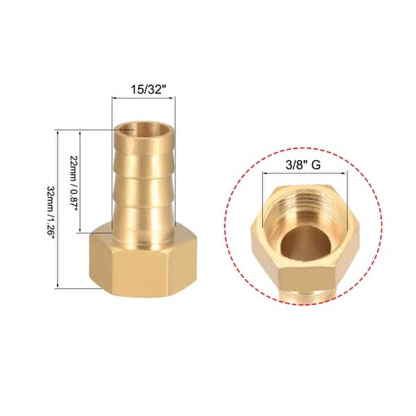 Brass Barb Hose Fitting Connector Adapter 12mm Barbed X 3 8 G Female Pipe 5pcs Gold Tone G3 8 X 12mm Overstock