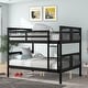 preview thumbnail 1 of 4, Full over Full Size Wood Bunk Bed with Ladder for Bedroom