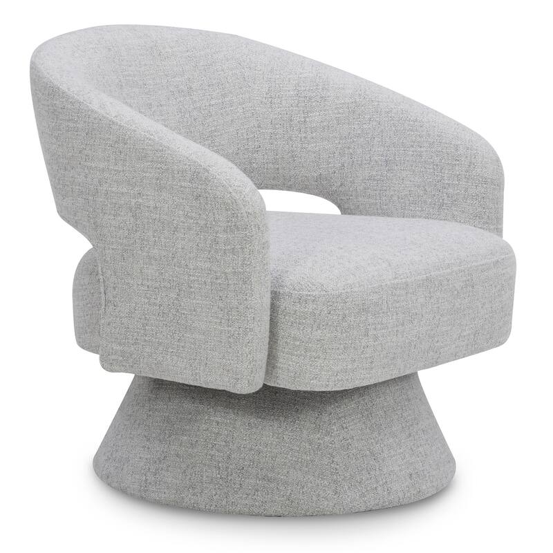 Spruce & Spring Jamie Swivel Fabric Accent Chair - Cloud