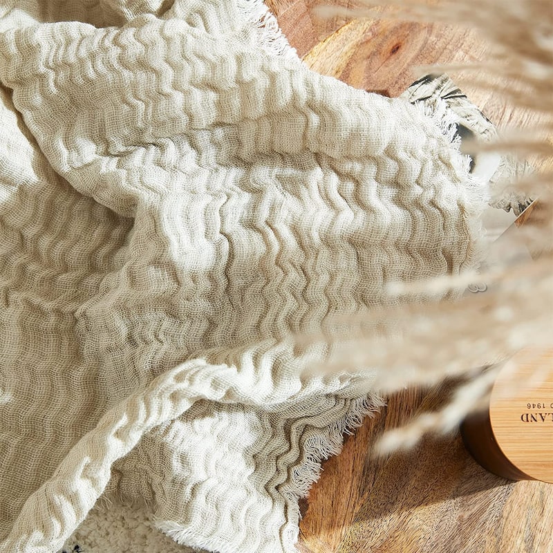 Terra é Pais - Linen Taupe Throw Blanket