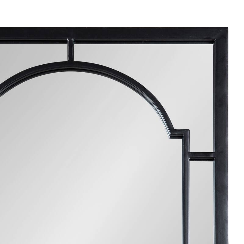 Kate and Laurel Lyla Metal Framed Arch Mirror - Black