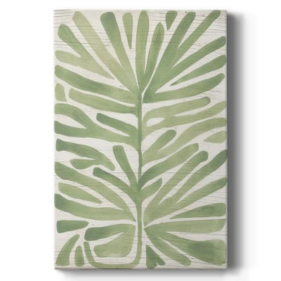 Driftwood Palm Leaf IV Premium Gallery Wrapped Canvas - Ready to Hang