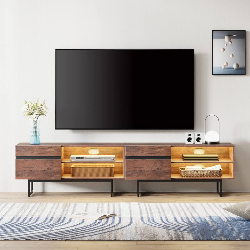 WAMPAT Modern TV Stand for up to 85 inch TV