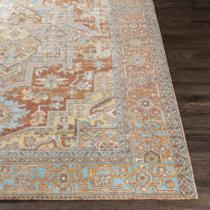 Livabliss Bodrum Updated Traditional Medallion Indoor / OutdoorArea Rug