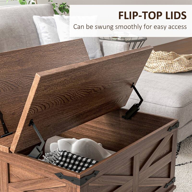 Farmhouse Coffee Table with Storage