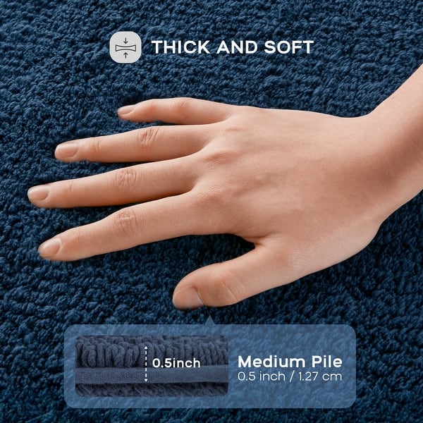 dimension image slide 0 of 2, Madison Park Signature Splendor 100-percent 100% Cotton Tufted 3000 GSM Reversible Bath Rug