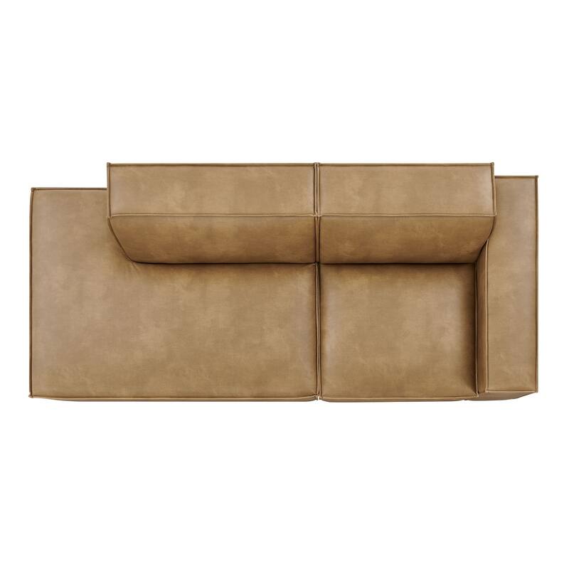 Restore 2-Piece Vegan Leather Modular Loveseat