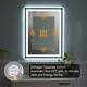 Wall Mounted Back Light Bathroom Framed LED Mirror Anti- Fog With Dimmable Light Touch Sensor And Memory Function