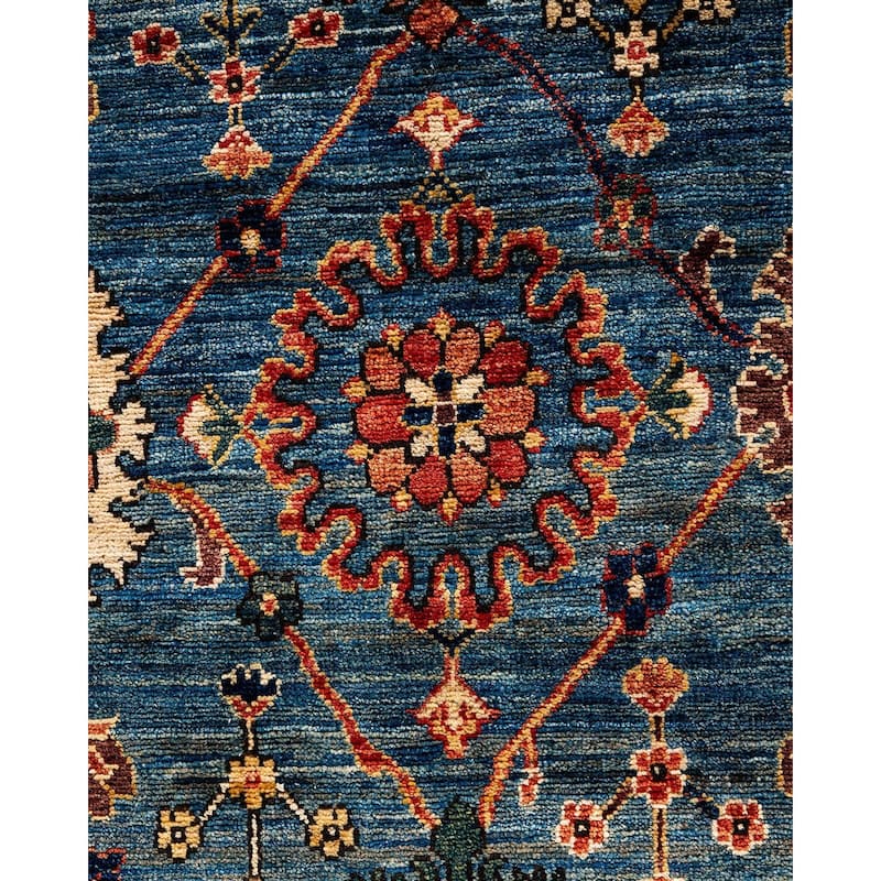 Serapi One-of-a-Kind Hand-Knotted Area Rug - Light Blue, 5' 11" x 9' 3" - 5' 11" x 9' 3"