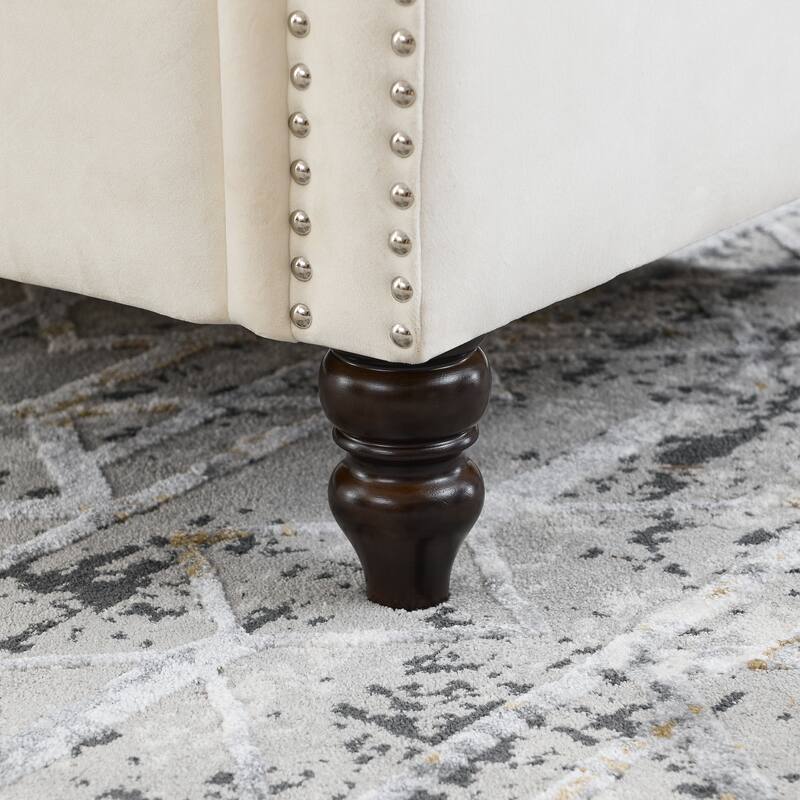 Classic Velvet Chesterfield 3+3 Seater Sofa with Removable Cushions