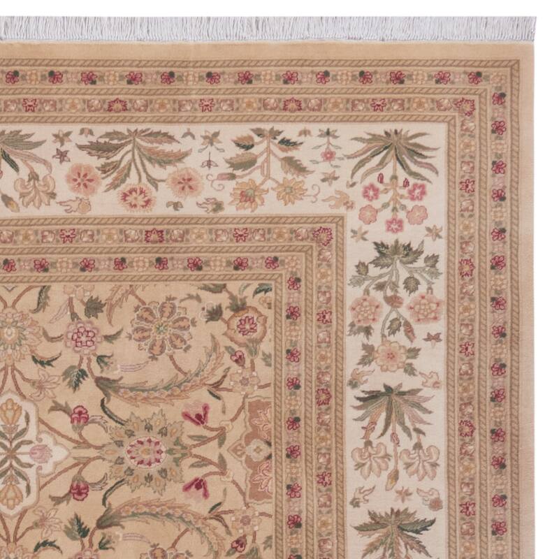 SAFAVIEH Couture Handknotted Versailles Nedea Traditional Oriental Silk Rug with Fringe On