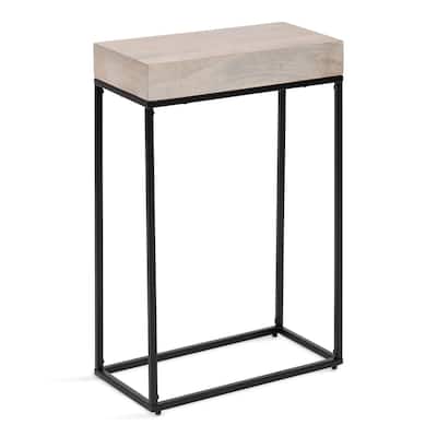 Kate and Laurel Karlsen Wood and Metal Slim Side Table