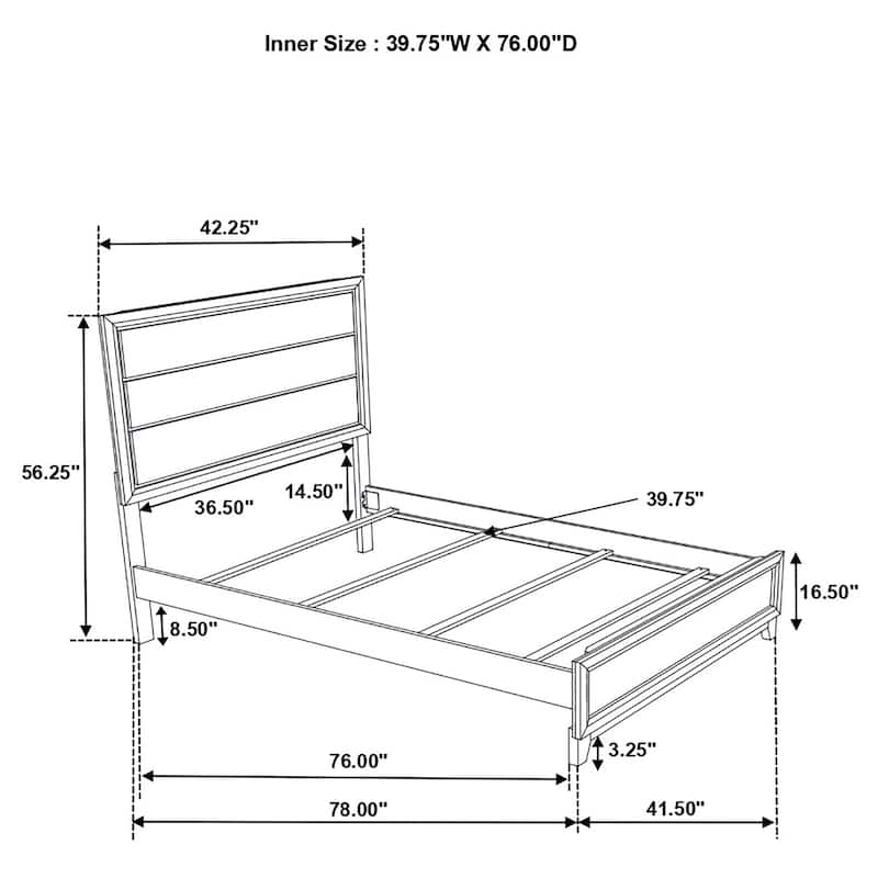 Watson Transitional Wood Panel Bed