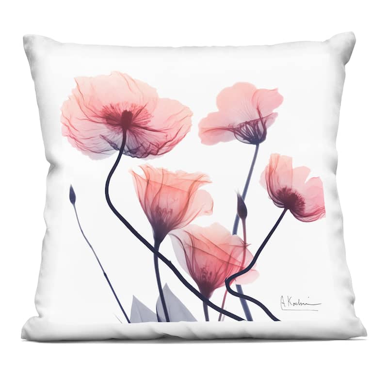 Stupell Pink Chic Budding Flowers Decorative Printed Throw Pillow Design by Albert Koetsier - Accent - Polyester - Pink - Single