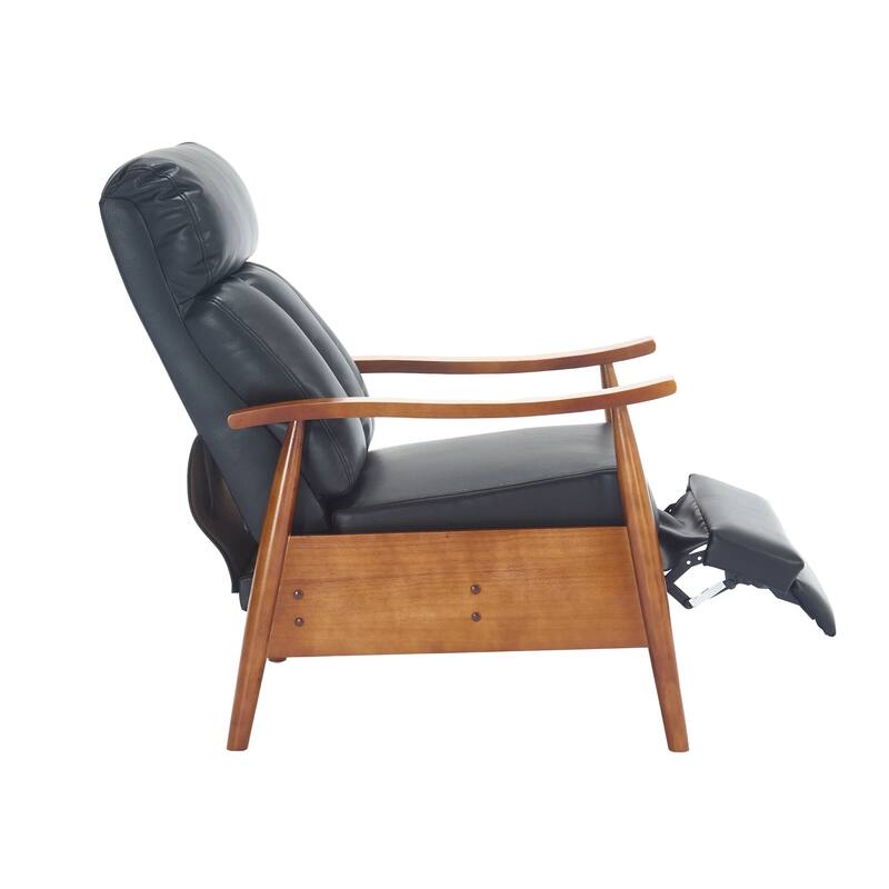 Modern 26.38" Upholstered Adjustable Chaise Lounge Chair with Wood Frame for Living Room