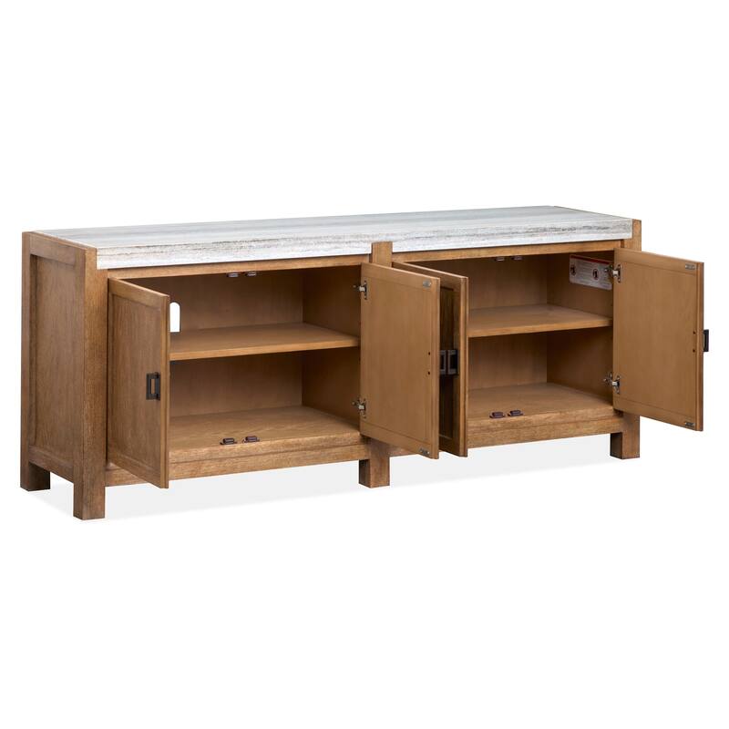 Magnussen Home Plum Creek Sierra Brown Door Console - 70''W x 18''D x 28''H