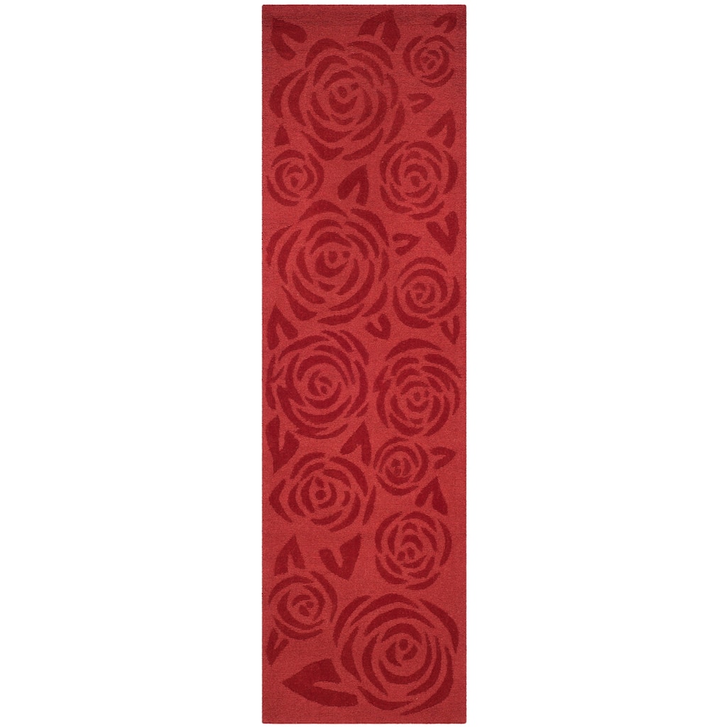 Martha Stewart by SAFAVIEH, Block Print Rose Handmade Wool Area Rug