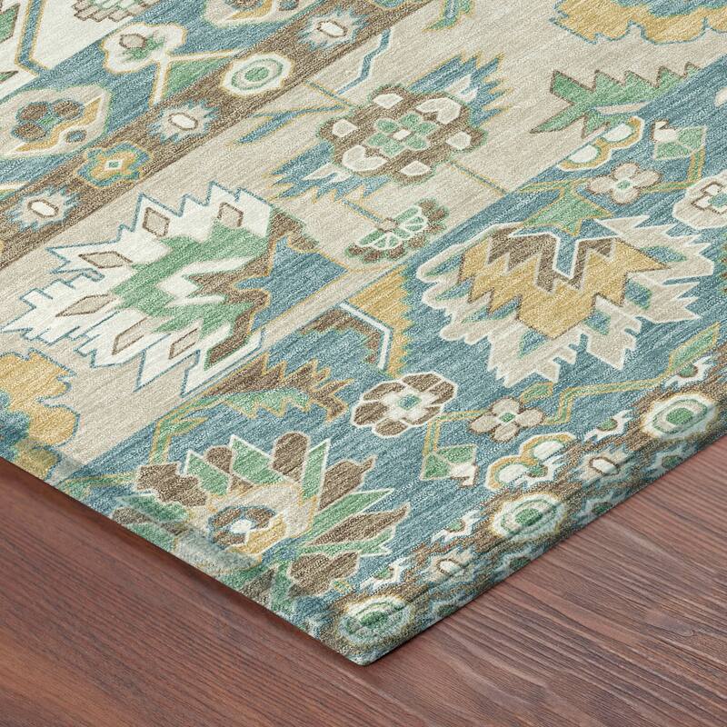 Machine Washable Indoor/ Outdoor Traditional Aspen Chantille Rug