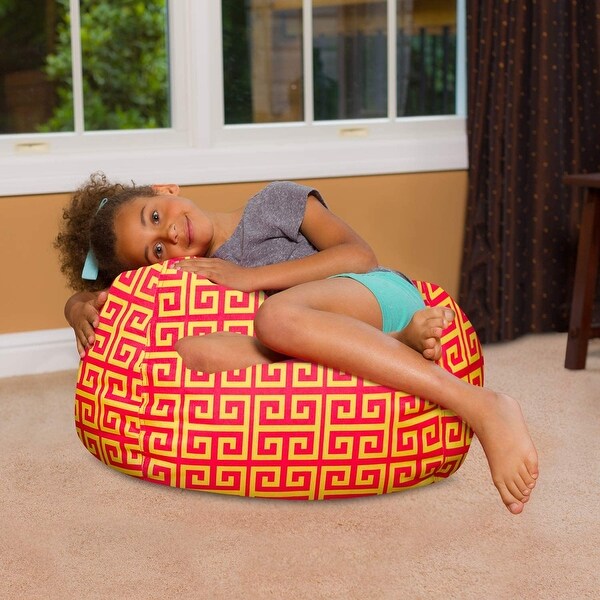 Egyptian Mod Red and Yellow Bean Bag Chair On Sale Bed Bath Beyond 9538600