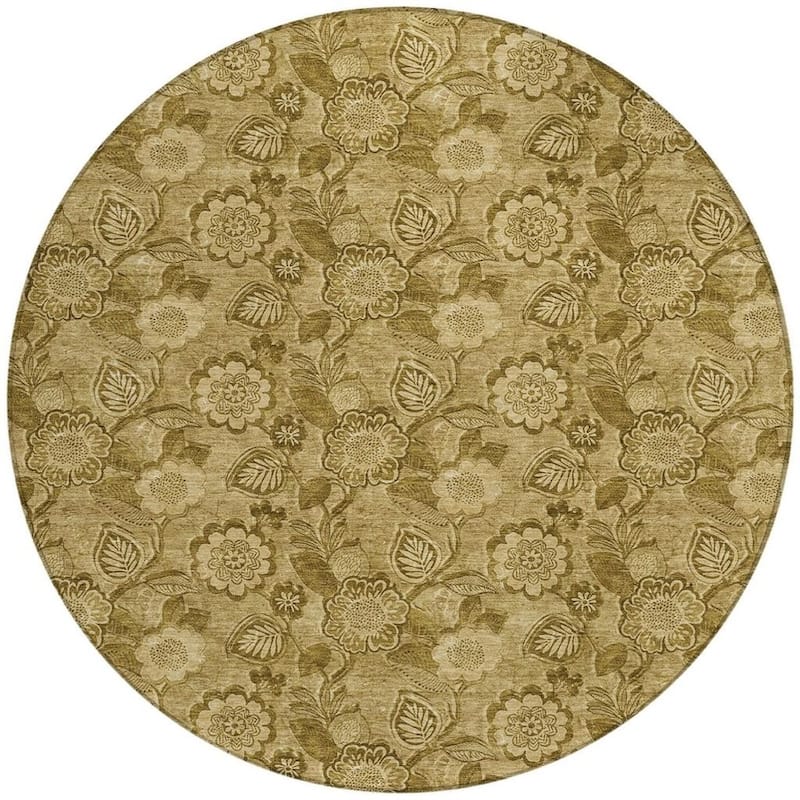 HomeRoots Floral Transitional Rectangle Outdoor Rug