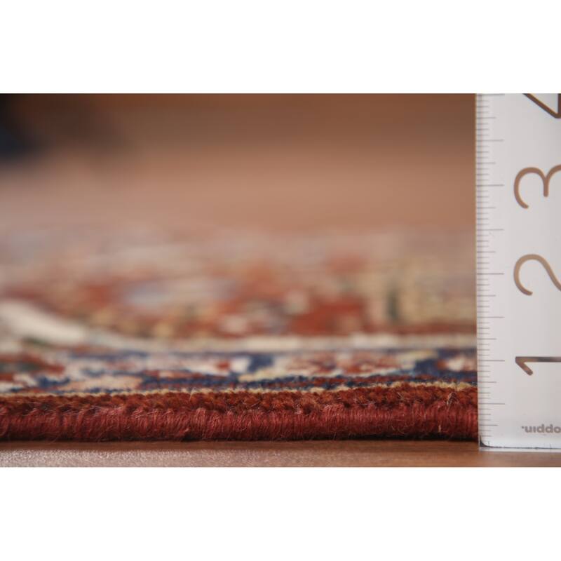 Hand Knotted Oriental 100% Wool Carpet Traditional Medallion Oranges & Rust Heriz (serapi) Area Rug - 3' 0'' X 2' 0''