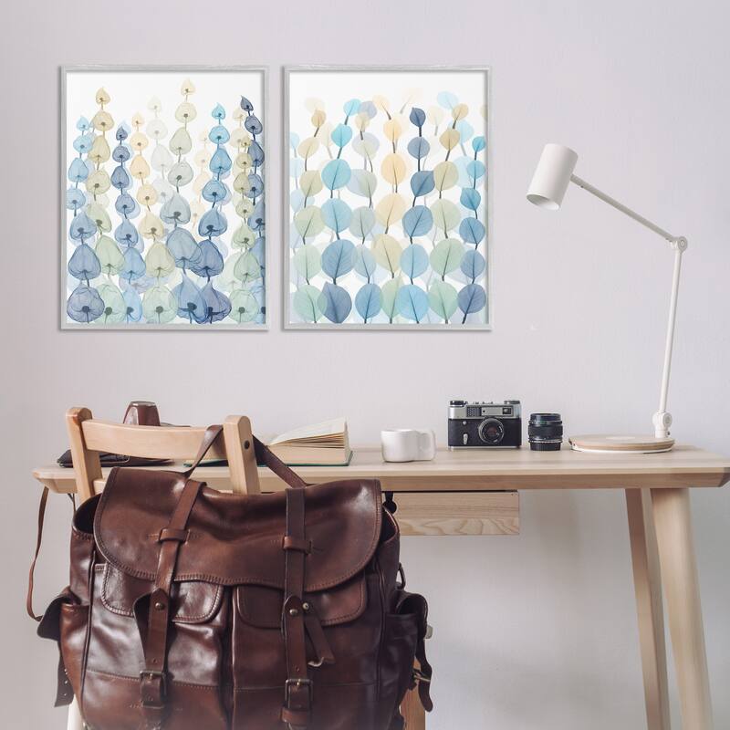 Stupell Seaweeds And Ocean Plants Blue Green Pattern Designs 2pc Multi Piece Framed Wall Art Set