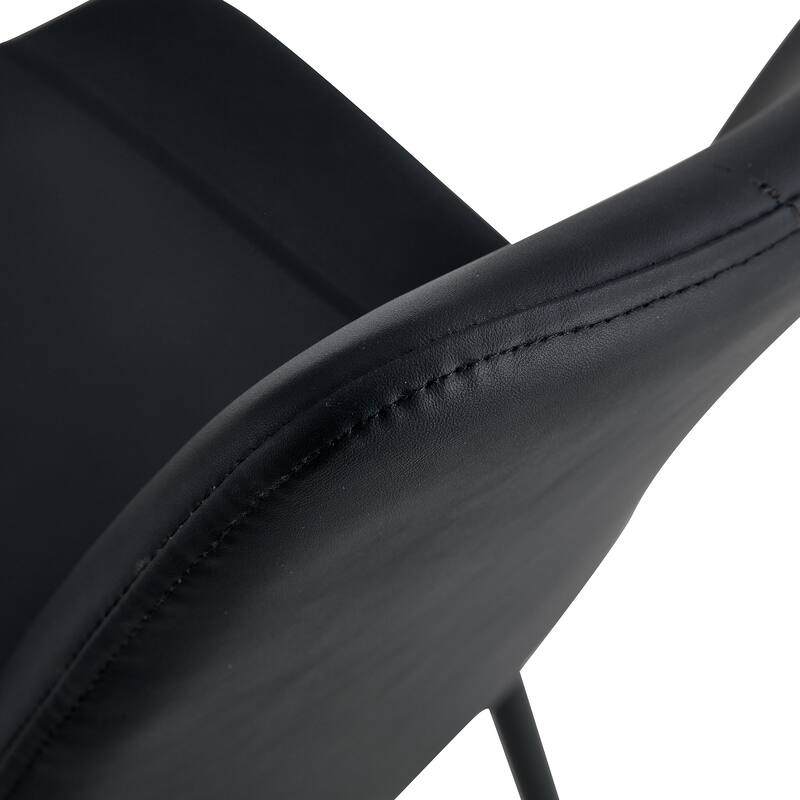 5-Piece Dining Table Set with Marble Table Top, Kitchen Table Set with 4 Curved Chair Cushion for Dining Room