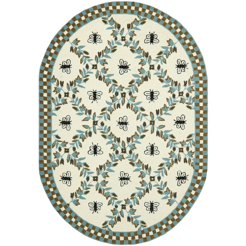 SAFAVIEH Handmade Chelsea Aubree French Country Trellis Wool Rug