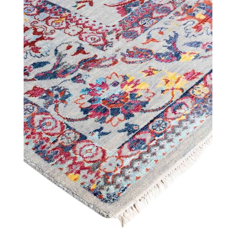 Ikat One-of-a-Kind Hand-Knotted Area Rug, Gray - 8' 3" x 10' 4"