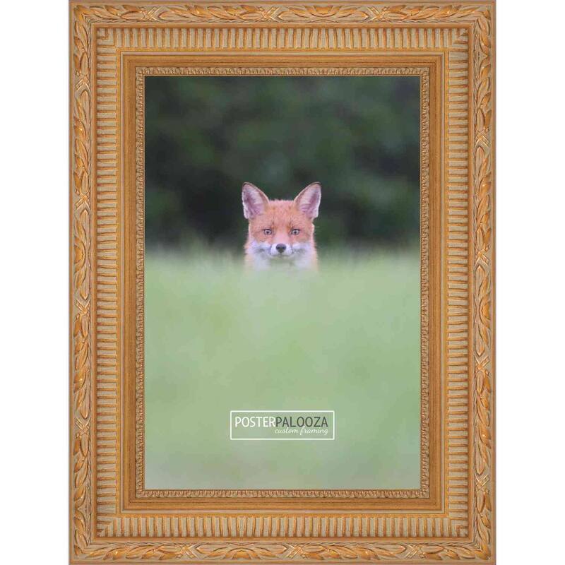 14x17 Ornate Gold Complete Wood Picture Frame with UV Acrylic, Foam