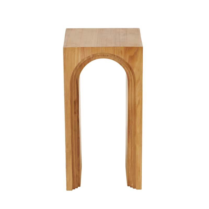 Wood Cutout Arch Accent Table - Brown or Black - Roche River Decor