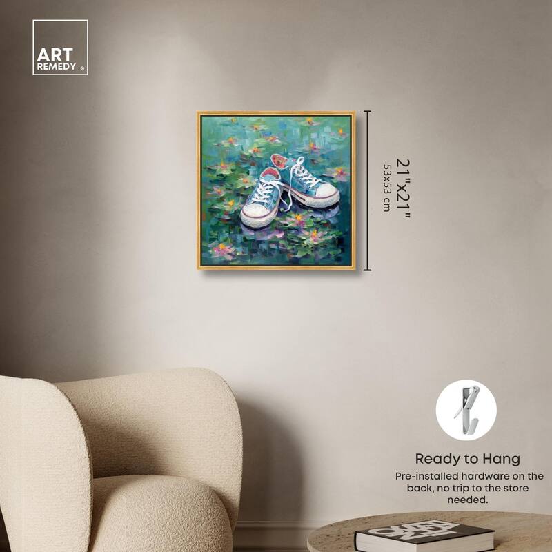 Lily Pad Sneakers II Canvas by Art Remedy